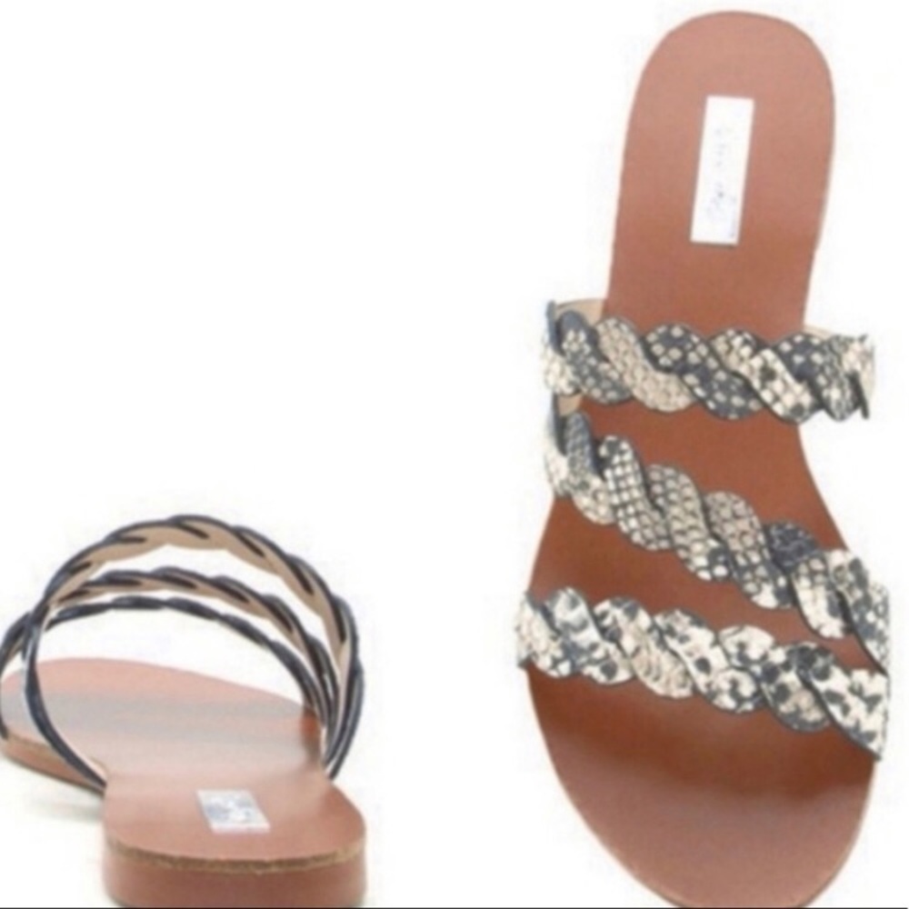 Snake print sandals